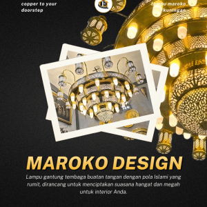 Lampu maroko kuningan hand made - fajar copper handicraft