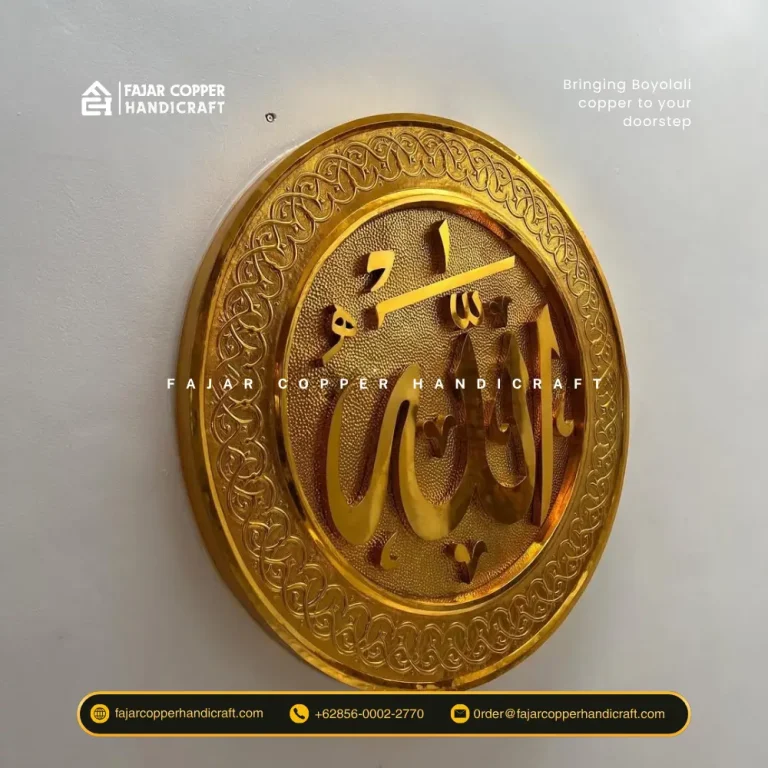 Kaligrafi kuningan - fajar copper handicraft